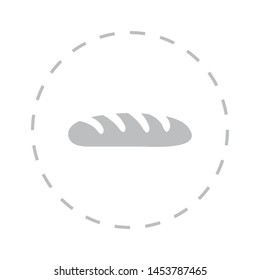 Bread vector icon. The sign of bread. The symbol of bakery, bakerhouse and bakeshop.