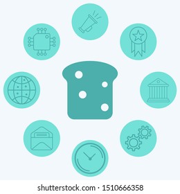 Bread vector icon sign symbol