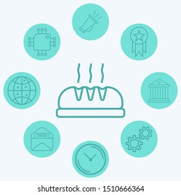 Bread vector icon sign symbol
