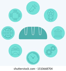 Bread vector icon sign symbol