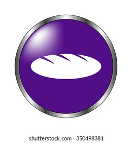 bread - vector icon; violet button