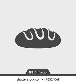 Bread vector icon for web and print