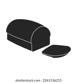 Bread vector icon.Black vector icon isolated on white background bread.