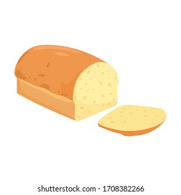 Bread vector icon.Cartoon vector icon isolated on white background bread.