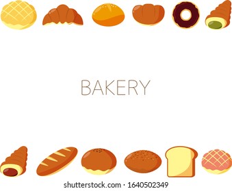 Bread vector illustration .　Sweet bread