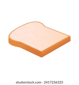 Bread vector illustration. White sliced ​​bread. Delicious toast. Bakery elements.