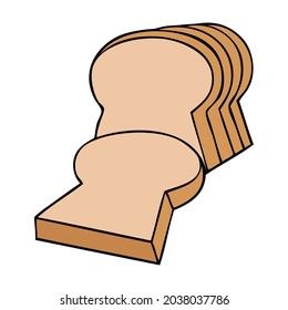 bread vector illustration,isolated on white background,top view