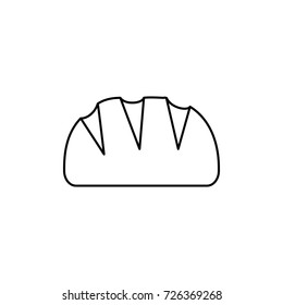 bread vector line icon, sign, illustration on background, editable strokes