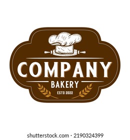 bread vector logo design. chef hat and bread grinder concept, for cake business