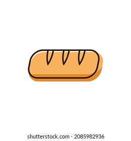 Bread vector. Bread on white background. Bread icon.