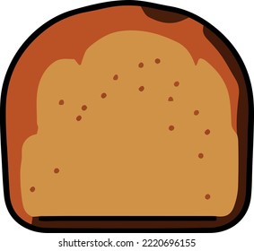 Bread vector , bread symbol on white background.