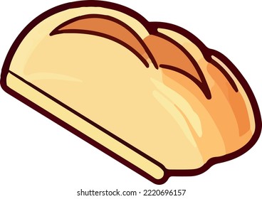 Bread vector , bread symbol on white background.
