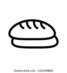 bread vector thin line icon