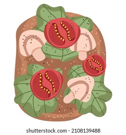 Brot und Gemüse leckeres Frühstück