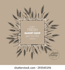 Bread vintage design template composition. Vector illustration