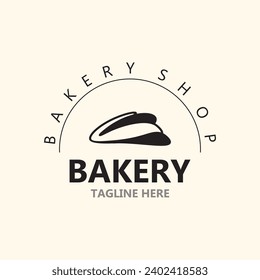 Bread Vintage style Logo Design Vector Template, label product Bake shop Homemade vector