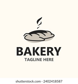 Bread Vintage style Logo Design Vector Template, label product Bake shop Homemade vector