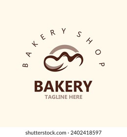 Bread Vintage style Logo Design Vector Template, label product Bake shop Homemade vector
