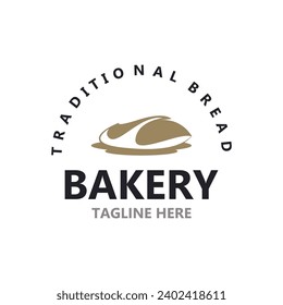 Bread Vintage style Logo Design Vector Template, label product Bake shop Homemade vector