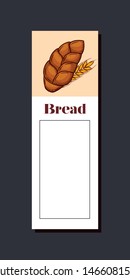 Bread and wheat design, Bakery food shop traditional quality style and breakfast theme Vector illustration
