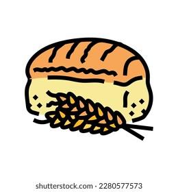 bread wheat ears color icon vector. bread wheat ears sign. isolated symbol illustration