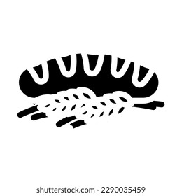 bread wheat ears glyph icon vector. bread wheat ears sign. isolated symbol illustration