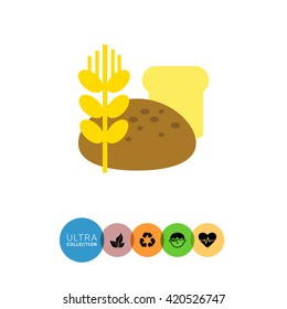 Bread and wheat icon