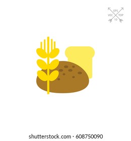 Bread and wheat icon