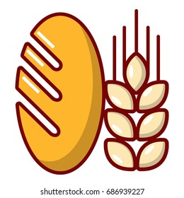 Bread wheat icon. Cartoon illustration of bread wheat vector icon for web design