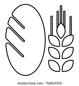 Bread wheat icon. Outline illustration of bread wheat vector icon for web design isolated on white background