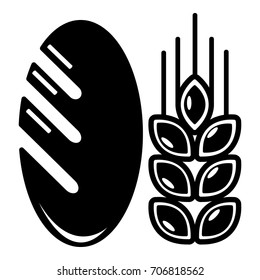 Bread wheat icon . Simple illustration of bread wheat vector icon for web design isolated on white background