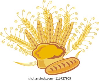 Bread wheat vector illustration
