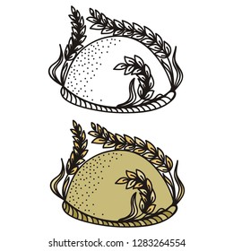 Bread and wheat. Vector illustration