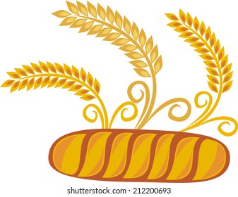 Bread wheat vector illustration