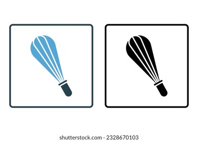 Icono de whisk de pan. icono relacionado con el elemento de panadería. Diseño de estilo de icono sólido. Diseño de vector simple editable