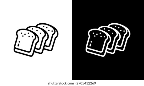 Design do conjunto de ícones branco pão