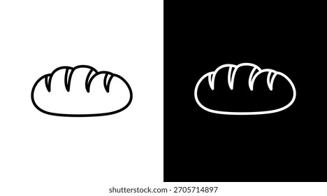 Diseño de conjunto de iconos de pan blanco