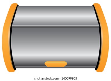 Breadbasket of steel with plastic trim. Vector illustration.
