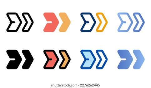 Breadcrumb icons in different style. Breadcrumb icons. Different style icons set. Vector illustration