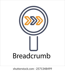 Breadcrumb Vector icon stock graphic