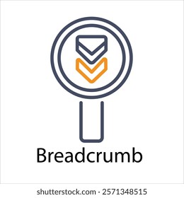 Breadcrumb Vector icon stock graphic