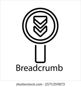 Breadcrumb Vector icon stock graphic