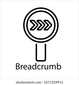 Breadcrumb Vector icon stock graphic