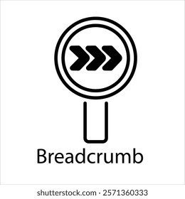 Breadcrumb Vector icon stock graphic