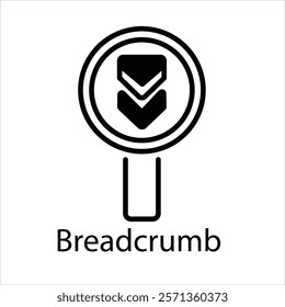 Breadcrumb Vector icon stock graphic