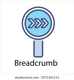 Breadcrumb Vector icon stock graphic