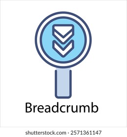 Breadcrumb Vector icon stock graphic