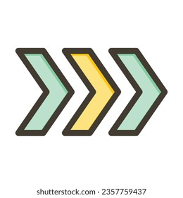 Breadcrumbs Vector Thick Line Filled Colors Icon For Personal And Commercial Use.
