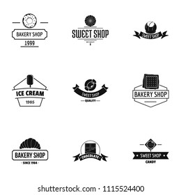 Breadmaking logo set. Simple set of 9 breadmaking vector logo for web isolated on white background