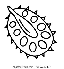 breadnut fruits of hand drawn icon